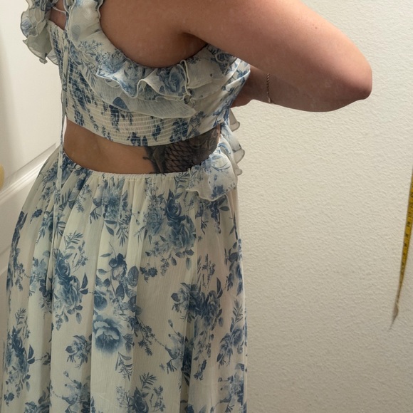 Blu Pepper Blue and White Smocked Dress - Picture 6 of 6